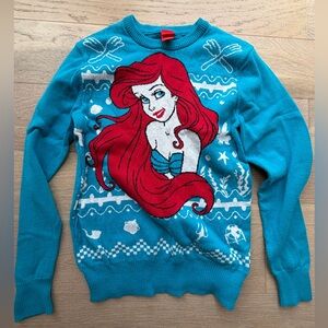 Disney Ariel Teal and Red Sweater